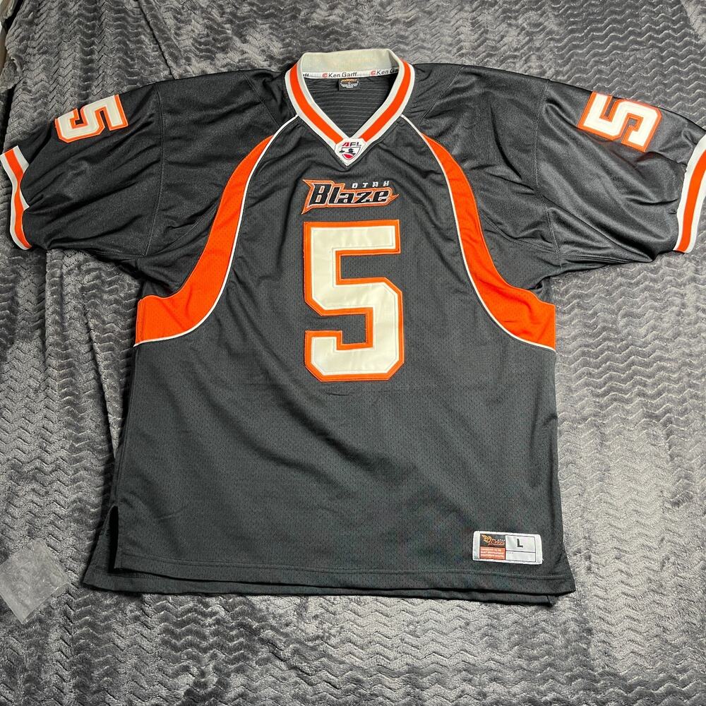 Vintage AFL Utah Blaze Mens Size L Jersey Black # 5